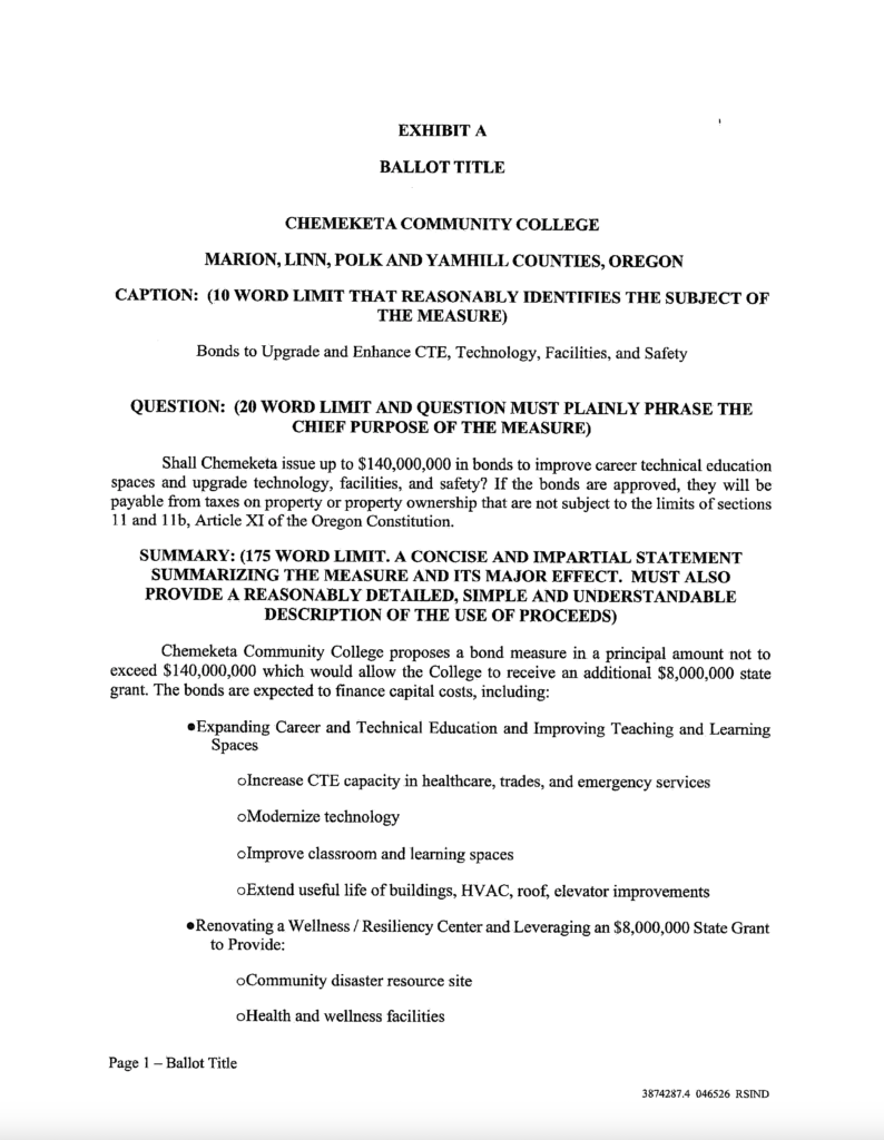 Resolution & Ballot Title - Bond Levy 2024-Page-2